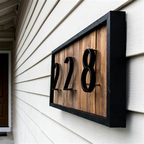 Modern House Numbers Sign 